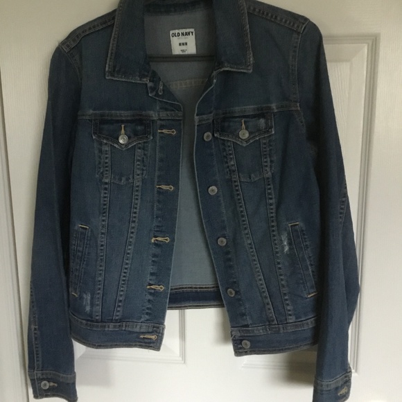 New Slightly Distressed Denim Jacket - Picture 1 of 8
